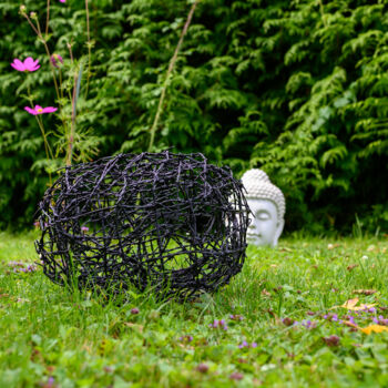 Sculpture intitulée "Gloom Cailloux" par Luc Martin (lucart), Œuvre d'art originale, Acier inoxydable