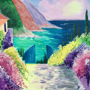 "Italian Coast" başlıklı Tablo Julia Mauri tarafından, Orijinal sanat, Akrilik Karton üzerine monte edilmiş
