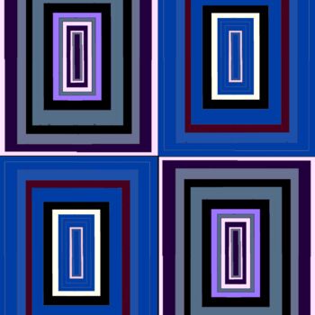 Grafika cyfrowa / sztuka generowana cyfrowo zatytułowany „Color Shift in Rect…” autorstwa Ken Lerner, Oryginalna praca, 2D p…