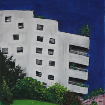 Painting titled "Miniature 4 Citysca…" by Krsart, Original Artwork, Acrylic
