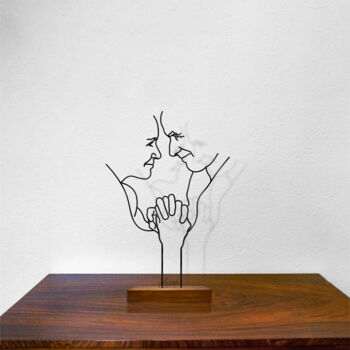 Sculptuur getiteld "Insieme" door Giancarlo Morandi, Origineel Kunstwerk, Draad