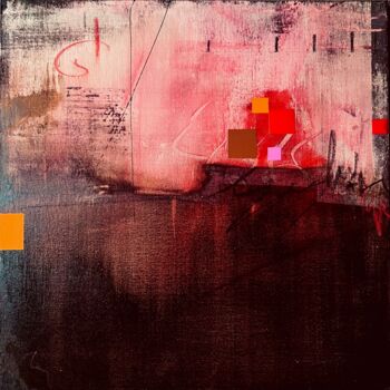 Peinture intitulée "L’éruption" par Virginie Munch, Œuvre d'art originale, Acrylique Monté sur Carton
