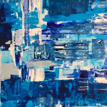 Картина под названием "Blue silence 44" - Kitaieva Iryna, Подлинное произведение искусства, Масло