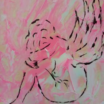 Painting titled "Marie-ange" by Roberto Urbano, Original Artwork, Acrylic Mounted on Cardboard