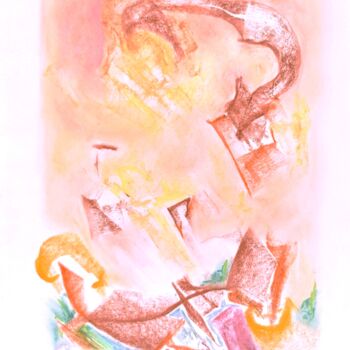 图画 标题为“CRESCENDO of Light” 由Luís Bastos, 原创艺术品, 粉彩