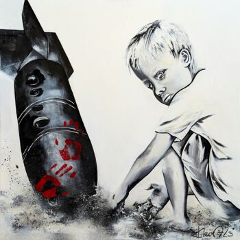Schilderij getiteld "UND VERGIB UNS UNS'…" door Ute Kleist, Origineel Kunstwerk, Olie