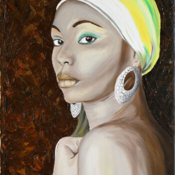 Painting titled "Noblesse" by Jacques Maupas, Original Artwork, Oil Mounted on Wood Stretcher frame