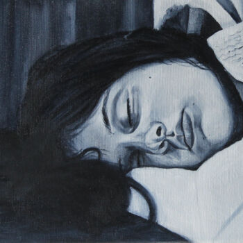 Painting titled "Sleeper 5" by Loïc Desroeux, Original Artwork, Oil