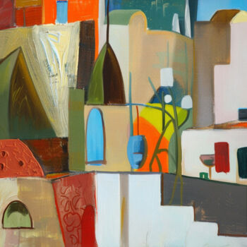 Digital Arts titled "'Cityscape'" by Elena Avanesova, Original Artwork, AI generated image