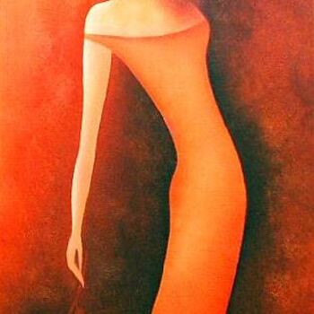 Malerei mit dem Titel "last rose" von Anita Burnaz, Original-Kunstwerk