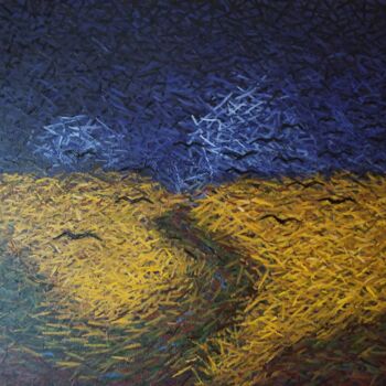 Malerei mit dem Titel "Homage after Van Go…" von Atom Hovhanesyan, Original-Kunstwerk, Öl Auf Keilrahmen aus Holz montiert