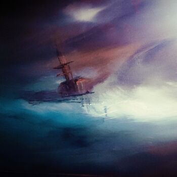Painting titled "Moïse sauvé des eaux" by Pascal Jung, Original Artwork, Oil