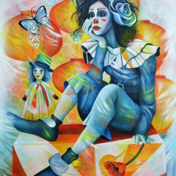 Peinture intitulée "Que serais je sans…" par Jeannette Guichard-Bunel, Œuvre d'art originale, Huile Monté sur Châssis en bois