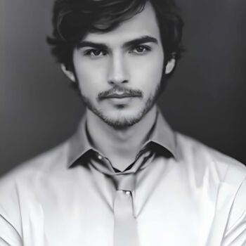 Digitale Kunst mit dem Titel "Boy 19" von Alberto Capitani, Original-Kunstwerk, KI-generiertes Bild