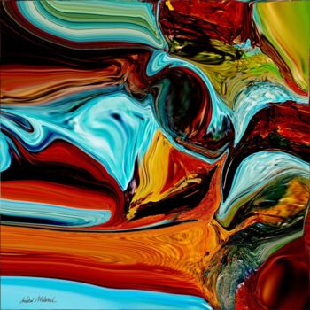 Digital Arts titled "Lost in Buenos Aires" by Andrew Walaszek, Original Artwork, Digital Painting Mounted on Wood Stretcher…