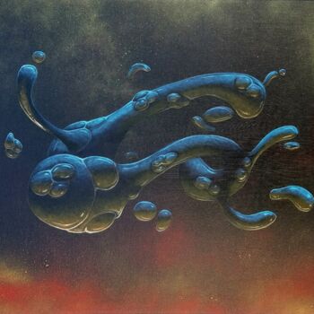 Painting titled "Créature A011" by Philippe Jouan, Original Artwork, Acrylic