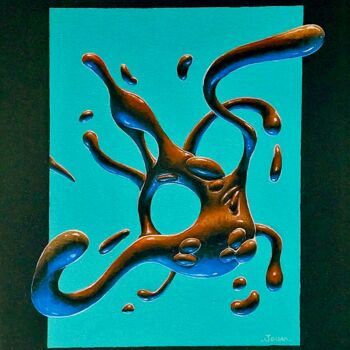 Painting titled "Créature A013" by Philippe Jouan, Original Artwork, Acrylic