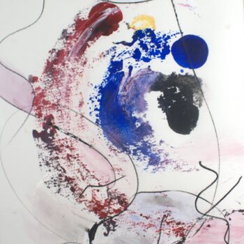Malerei mit dem Titel "Asiatique" von Christelle Moreau, Original-Kunstwerk, Acryl