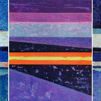 Painting titled "Abstract Lines 25.2…" by Evgen Semenyuk, Original Artwork, Oil