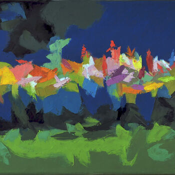Peinture intitulée "La danse des tulipes" par Francis Gengoux, Œuvre d'art originale, Huile