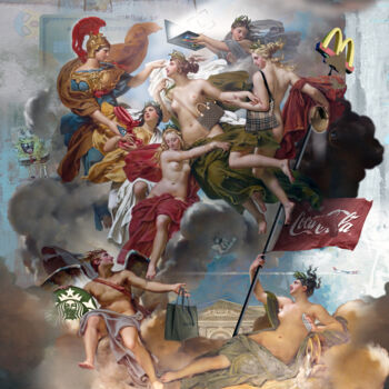 "Humanity" başlıklı Dijital Sanat José Luis Guerrero tarafından, Orijinal sanat, Dijital Kolaj Ahşap Sedye çerçevesi üzerine…