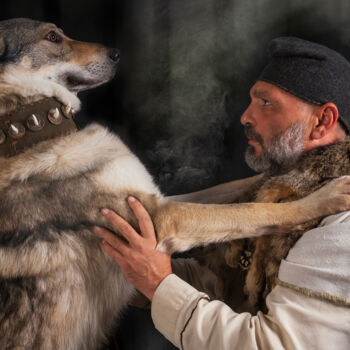 Photography titled "Dances With Wolf" by Grigore Roibu, Original Artwork, Digital Photography