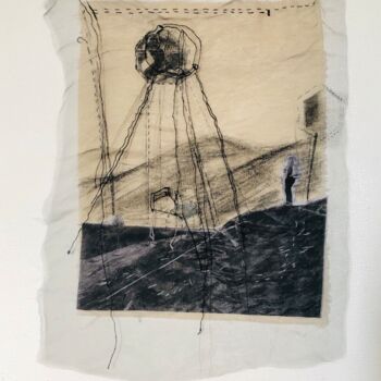 제목이 "Memory waste heaps…"인 콜라주 Elena Sharganova로, 원작, 콜라주