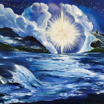 Painting titled "Light over Dark" by Barbara Fuhrmann, Original Artwork, Acrylic