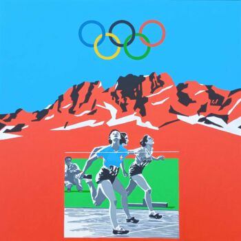 Painting titled "Olimpiadi 1936 (oma…" by Marco Arduini, Original Artwork, Acrylic