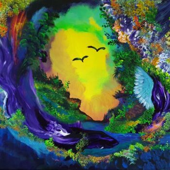 Картина под названием "Hidden Beauty" - Barbara Fuhrmann, Подлинное произведение искусства, Акрил