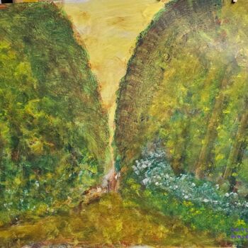 Peinture intitulée "Balade au  bois d'E…" par Nancy Krief, Œuvre d'art originale, Acrylique Monté sur Carton