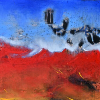 제목이 "Sensations-Le pays…"인 미술작품 Alliet-Delacroix로, 원작, 기름 나무 들것 프레임에 장착됨