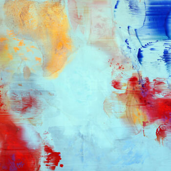 Malerei mit dem Titel "Abstract, metallic,…" von Konstantin Grabowski, Original-Kunstwerk, Pigmente Auf Keilrahmen aus Holz…