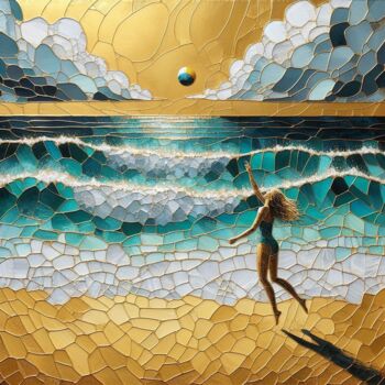 Arte digital titulada "Olympic spirit 2024" por Davina Dugnas, Obra de arte original, Pintura Digital Montado en Bastidor de…