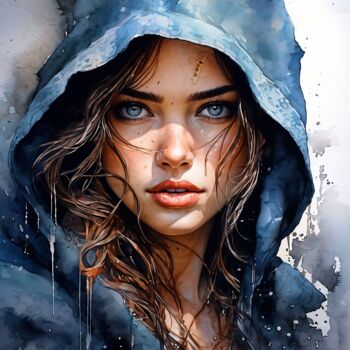 Digital Arts titled "woman baeuty, eyes" by Pict T Mosb, Original Artwork, AI generated image