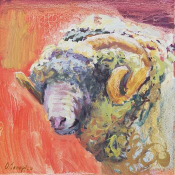 Peinture intitulée "Сhef de meute" par Olga Samar, Œuvre d'art originale, Huile
