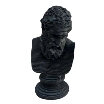 Escultura titulada "Black titan the Her…" por Dervis Yusuf Akdemir, Obra de arte original, Resina