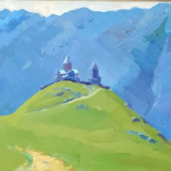 Peinture intitulée "The Church" par Mkhitar Mkhitaryan, Œuvre d'art originale, Huile