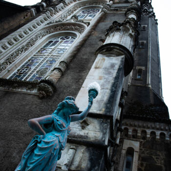 Photographie intitulée "Blue statue" par Nadia Sharova, Œuvre d'art originale, Photographie numérique