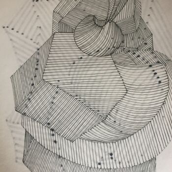 Drawing titled "Space A" by Sever, Original Artwork, Marker