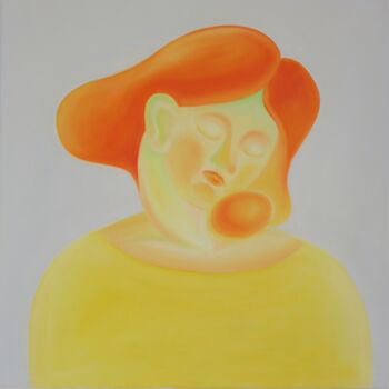 Malerei mit dem Titel "UNCRACKED-MISS WU I…" von J Wang, Original-Kunstwerk, Pigmente