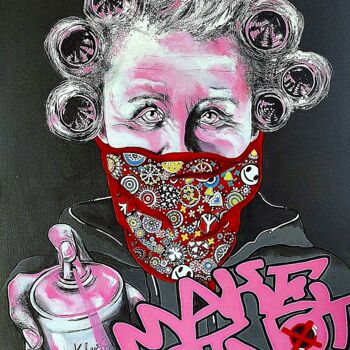 Painting titled "ROSI23" by Ute Kleist, Original Artwork, Acrylic