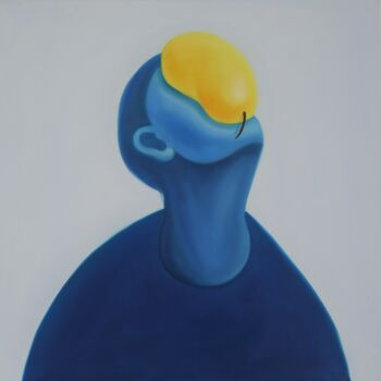 Painting titled "UNCRACKED-JJ" by J Wang, Original Artwork, Pigments