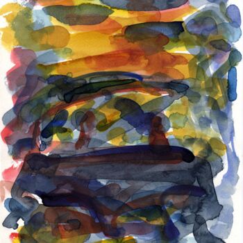 Malerei mit dem Titel "Auto/Selbster (1601…" von Detlef Lemme (Farbenkugel), Original-Kunstwerk, Aquarell