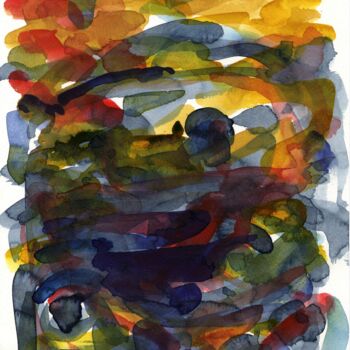 Malerei mit dem Titel "Auto/Selbster (1601…" von Detlef Lemme (Farbenkugel), Original-Kunstwerk, Aquarell