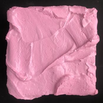 Painting titled "Pink rock" by Mila Oz, Original Artwork, Acrylic Mounted on Wood Stretcher frame