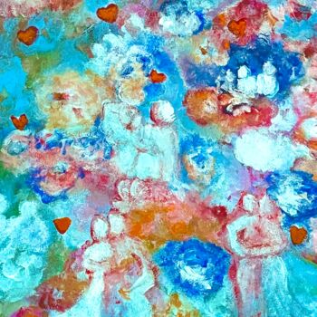 Malerei mit dem Titel "Liebe" von Elisabeth Pein, Original-Kunstwerk, Acryl Auf Keilrahmen aus Holz montiert