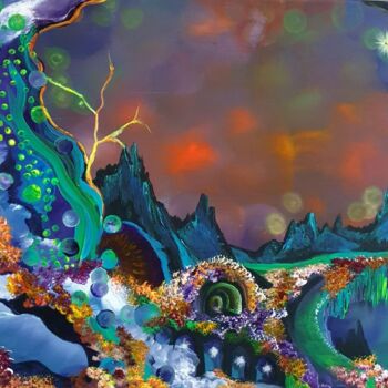 Painting titled "Wonderland" by Barbara Fuhrmann, Original Artwork, Acrylic
