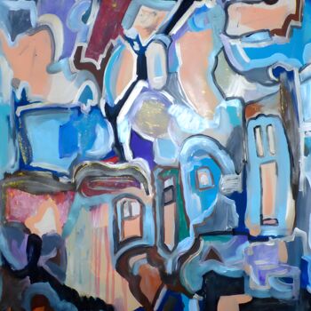 Malerei mit dem Titel "Hundertwasser / Col…" von Floria Rey, Original-Kunstwerk, Acryl