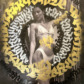 Σχέδιο με τίτλο "Calligraphy soul 3" από Igor Rand, Αυθεντικά έργα τέχνης, Μαρκαδόρος